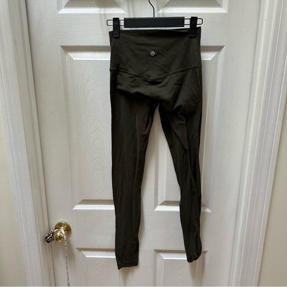 Lululemon olive green align pants High-Waisted Olive Leggings 4 full length - Picture 6 of 6